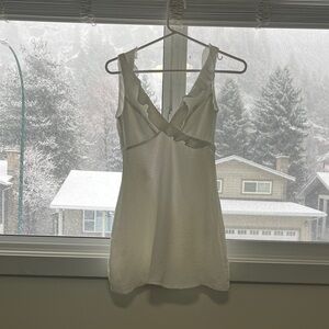 Lucy in the Sky White Ruffled Mini Dress